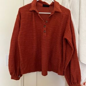 Urban outfitters long sleeve red sweater